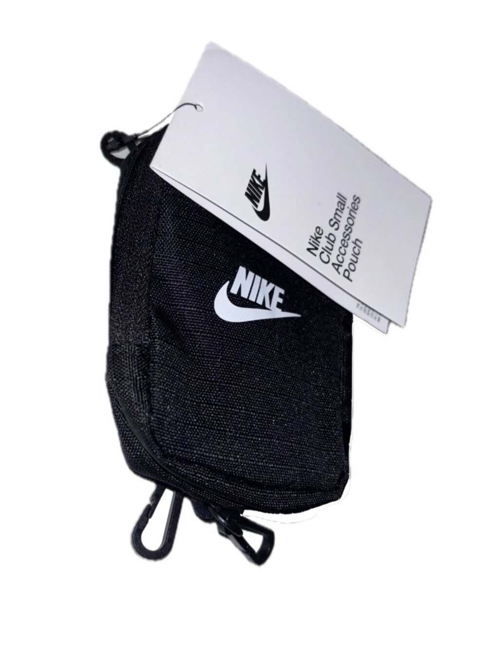 NIKE CLUB Accessories Pouch Lanyard Small Sports Fashion Black Zip Close - Picture 4 of 6